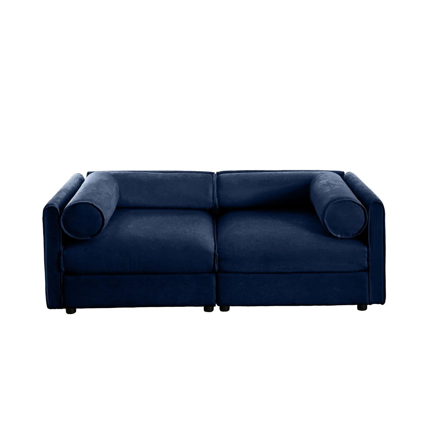 Stylish Sofa With Storage Seat And Cylindrical Backrest by HouseOfZazla