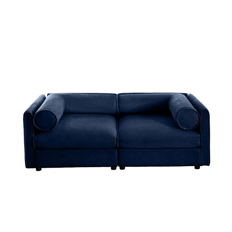 Stylish Sofa With Storage Seat And Cylindrical Backrest by Unique Piece Furniture