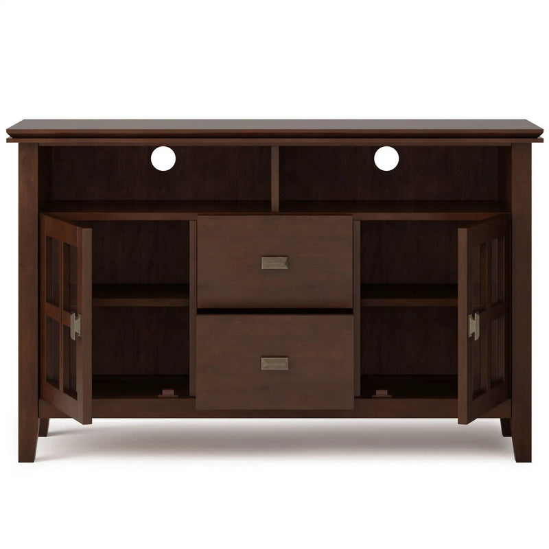 Artisan - TV Media Stand, Handcrafted - Russet Brown by HouseOfZazla