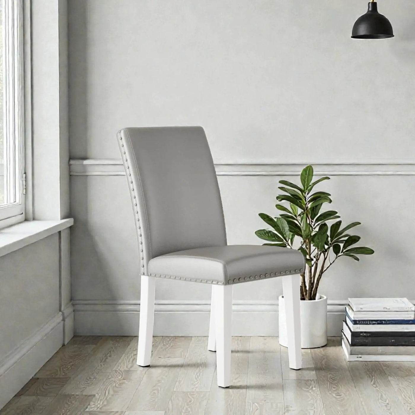 Upholstered Dining Chair With High Back Design (Set of 2) by HouseOfZazla