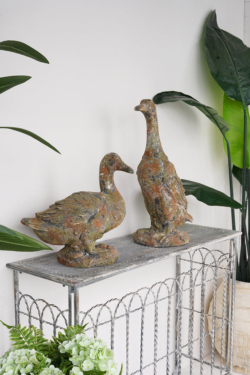 Farmhouse Duck Figurine Statue with Rustic Patina Finish - Iron, photo 10 of 10