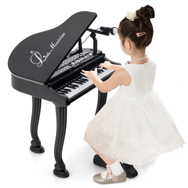 37 Keys Kids Piano Keyboard with Stool and Piano Lid by DirectDeals