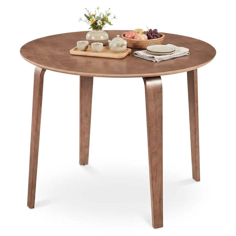 37.5" Round Dining Table with Rubber Wood Legs for Small Space by DirectDeals