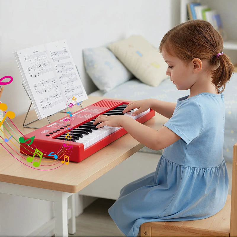 37 Keys Kids Piano Keyboard with 8 Rhythms and Microphone by DirectDeals