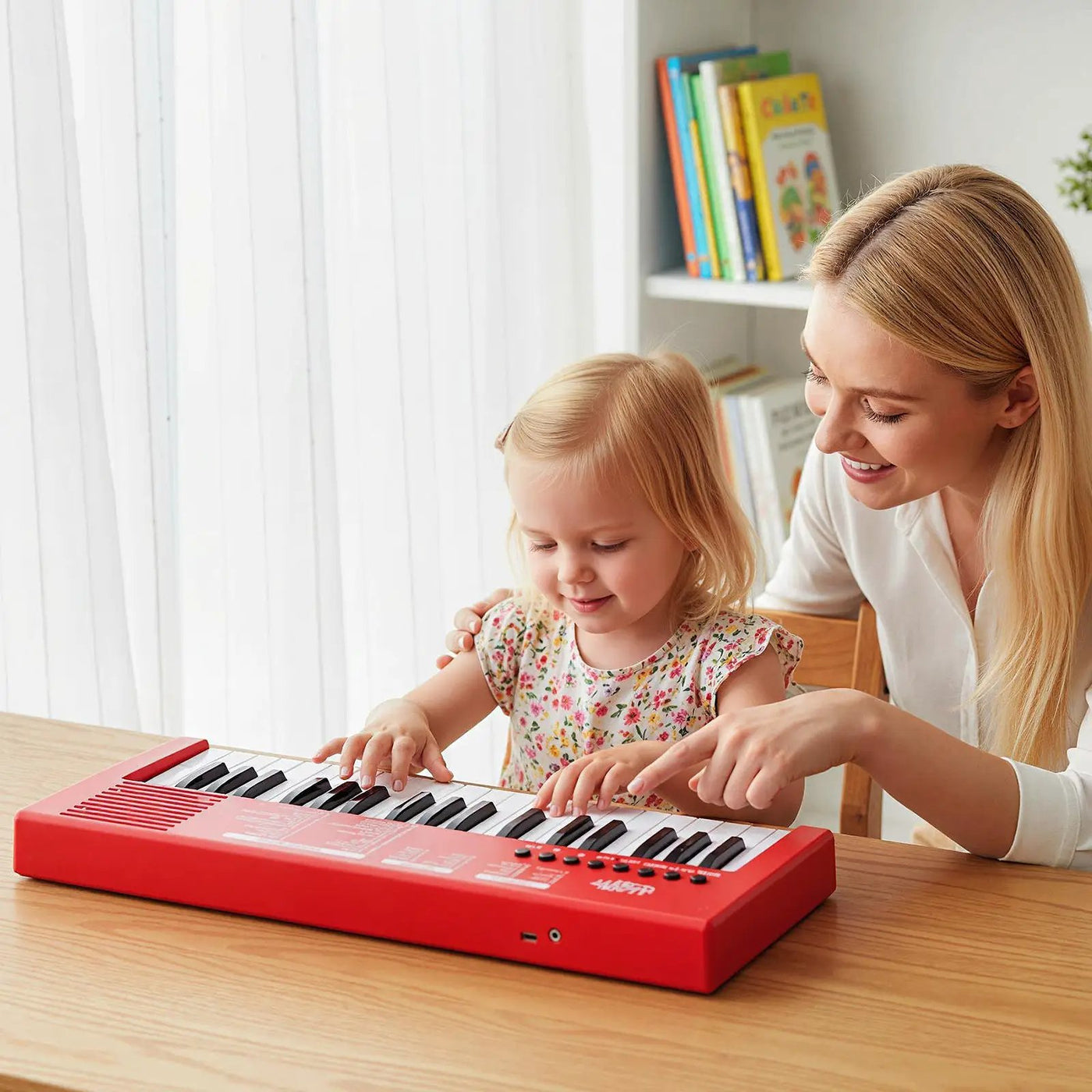 37 Keys Kids Piano Keyboard with 8 Rhythms and Microphone by DirectDeals