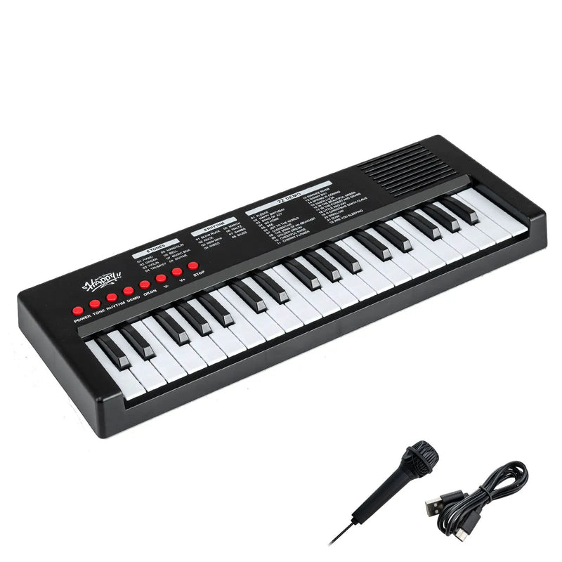 37 Keys Kids Piano Keyboard with 8 Rhythms and Microphone by DirectDeals