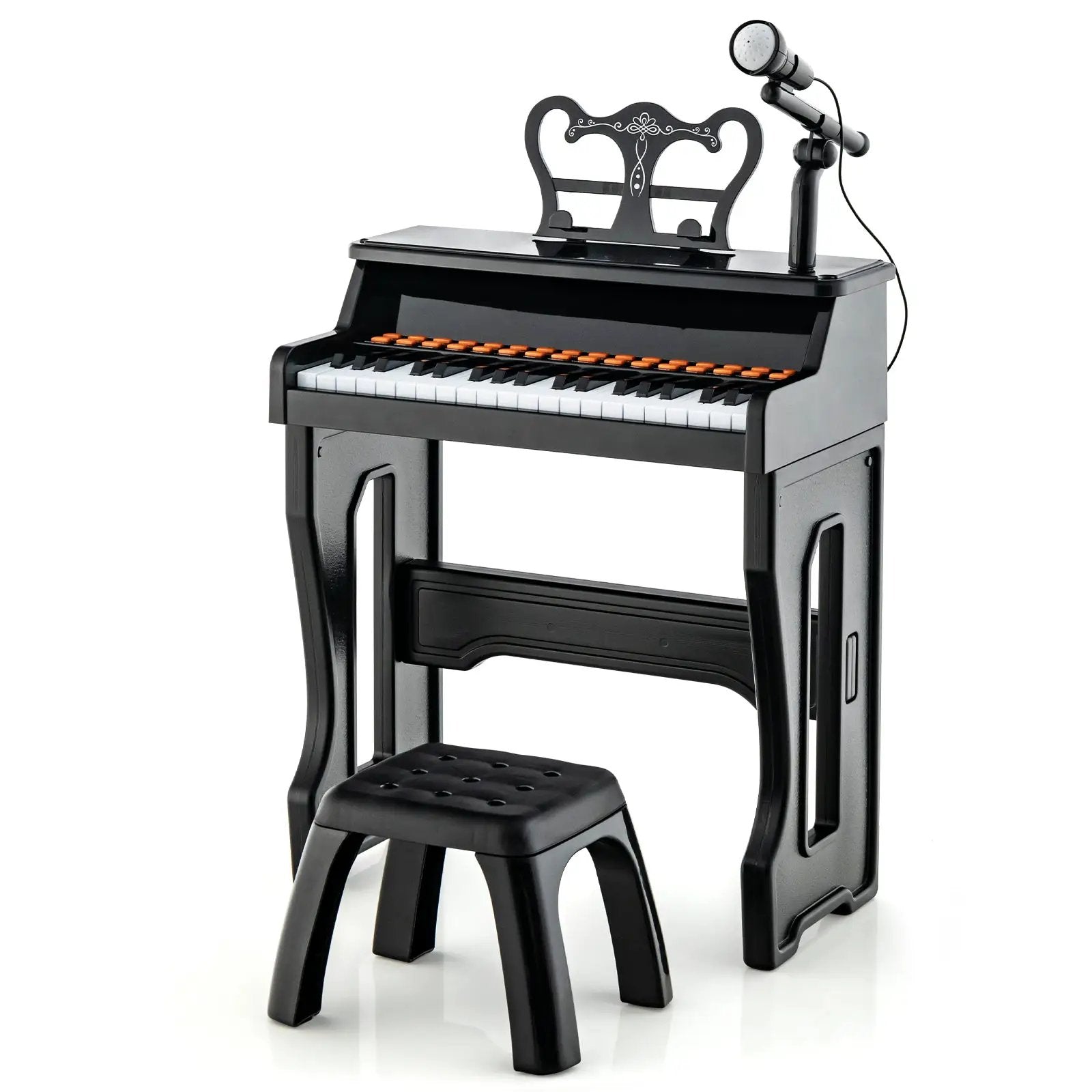 37 Keys Music Piano with Microphone Kids Piano Keyboard with Detachable Music Stand by DirectDeals