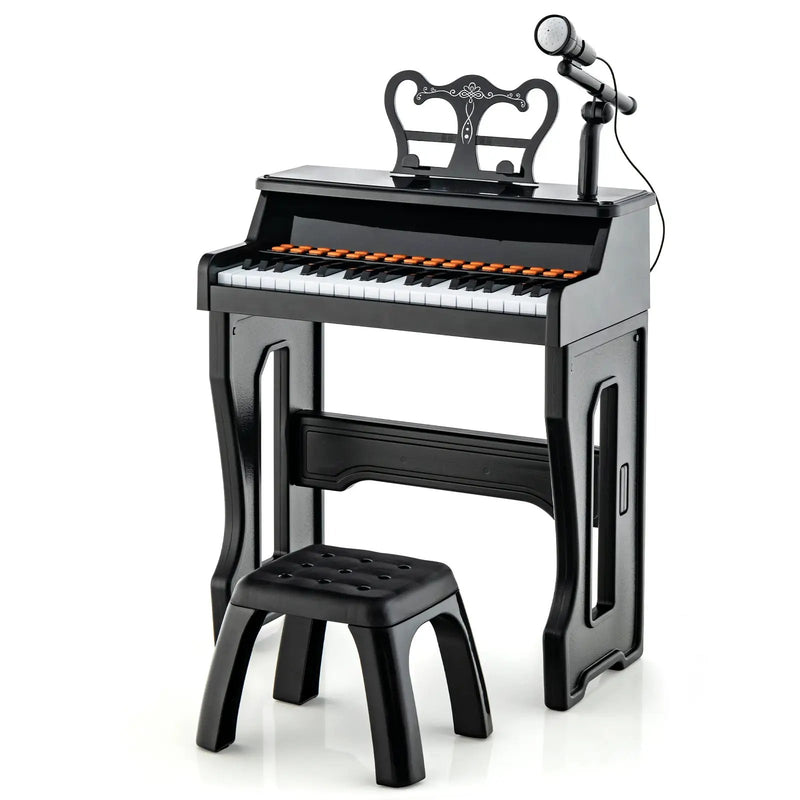37 Keys Music Piano with Microphone Kids Piano Keyboard with Detachable Music Stand by DirectDeals