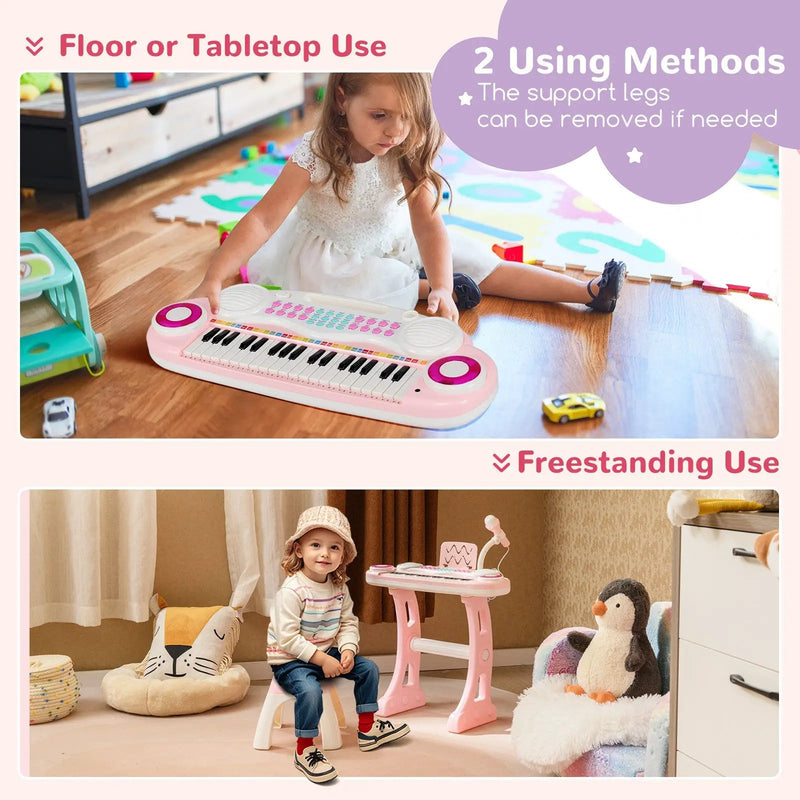 37-key Kids Electronic Piano Keyboard Playset by DirectDeals