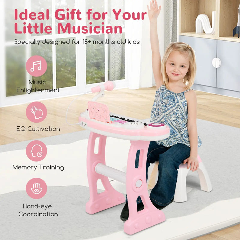 37-key Kids Electronic Piano Keyboard Playset by DirectDeals