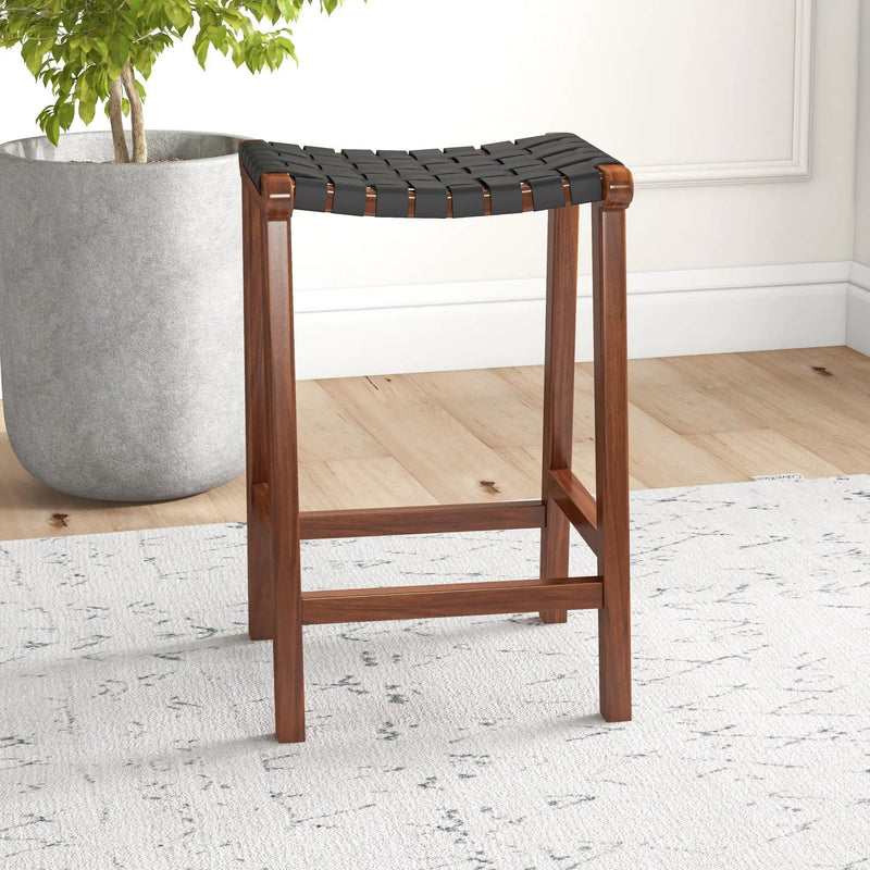 James - Mid-Century Modern Genuine Counter Stool by HouseOfZazla