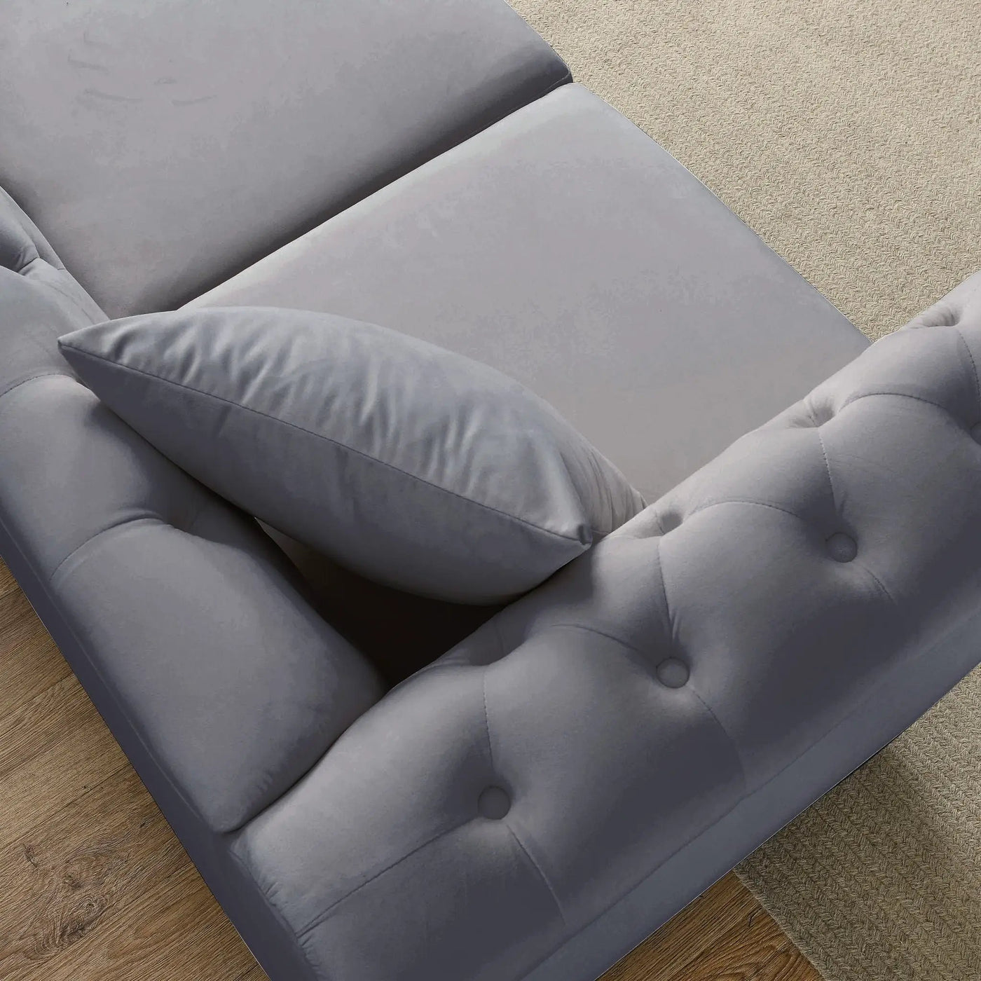 Chesterfield Sofa With Rolled Arms And Nailhead Trim by HouseOfZazla