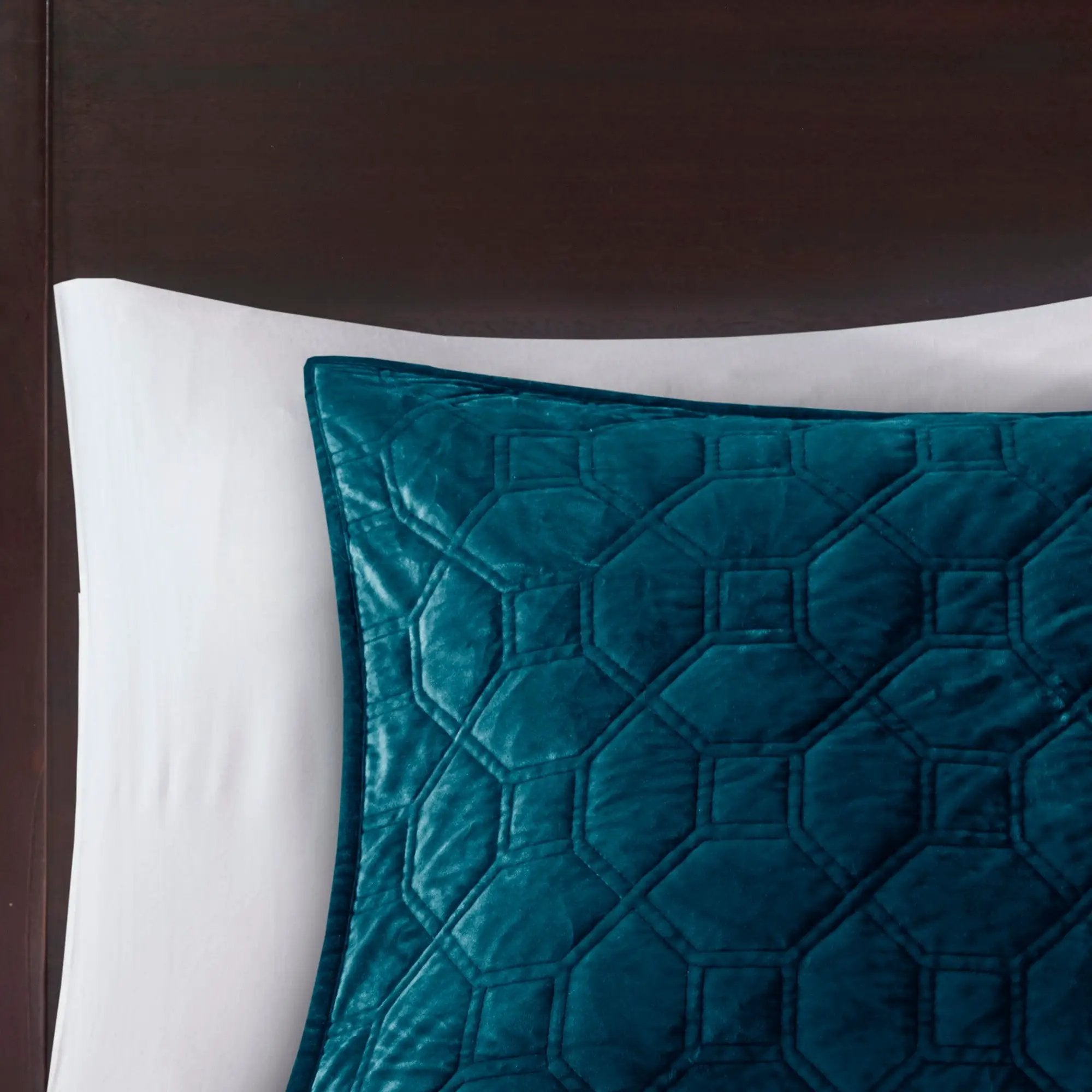 3 Piece Velvet Quilt Set Teal King/Cal King by HouseOfZazla