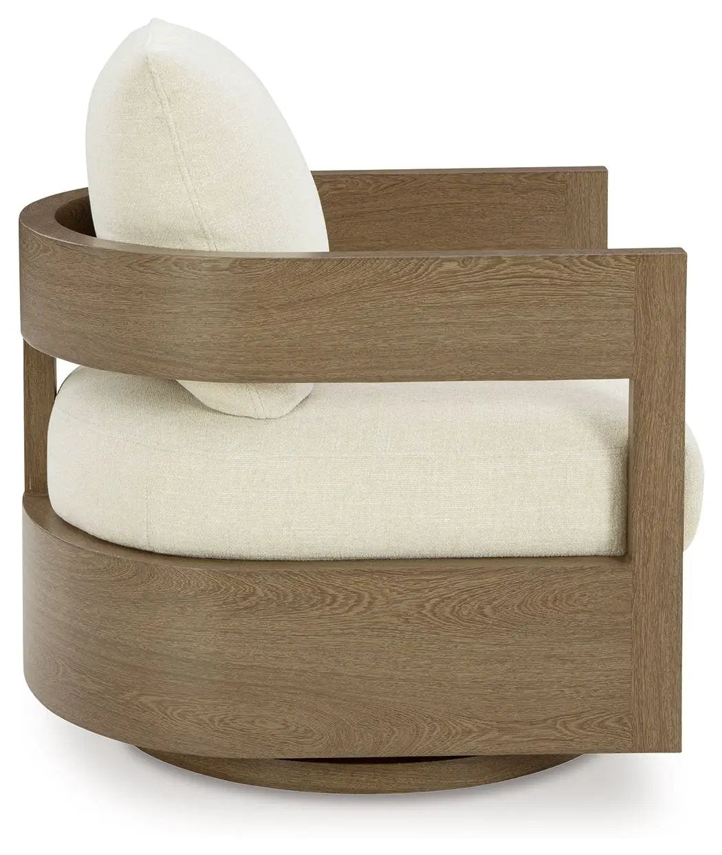 Serene Bay - Swivel Glider Chair With Cushion - Dark Brown / White by Unique Piece Furniture