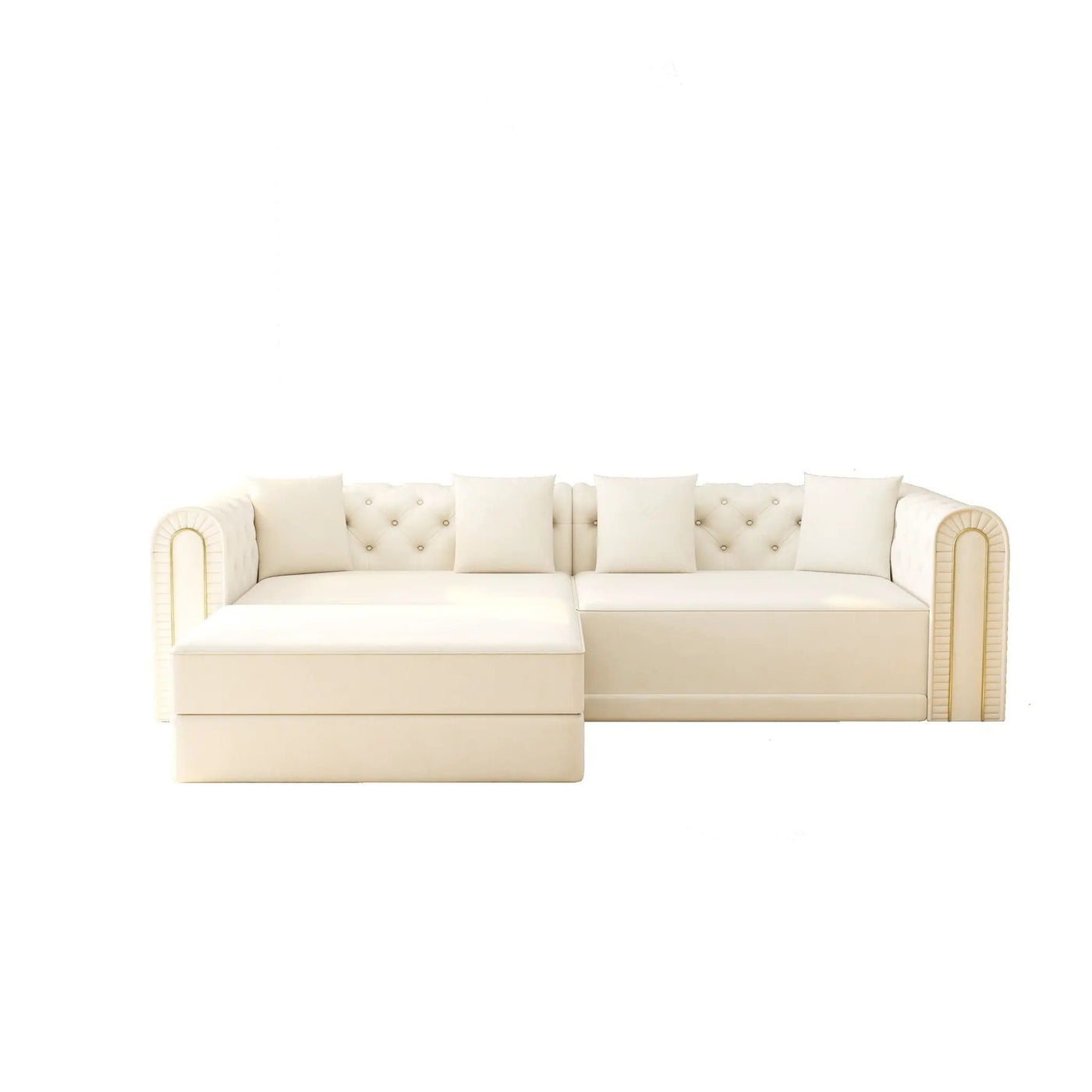 3-In-1 Convertible Sleeper Sofa With Movable Ottoman For Living Room by HouseOfZazla