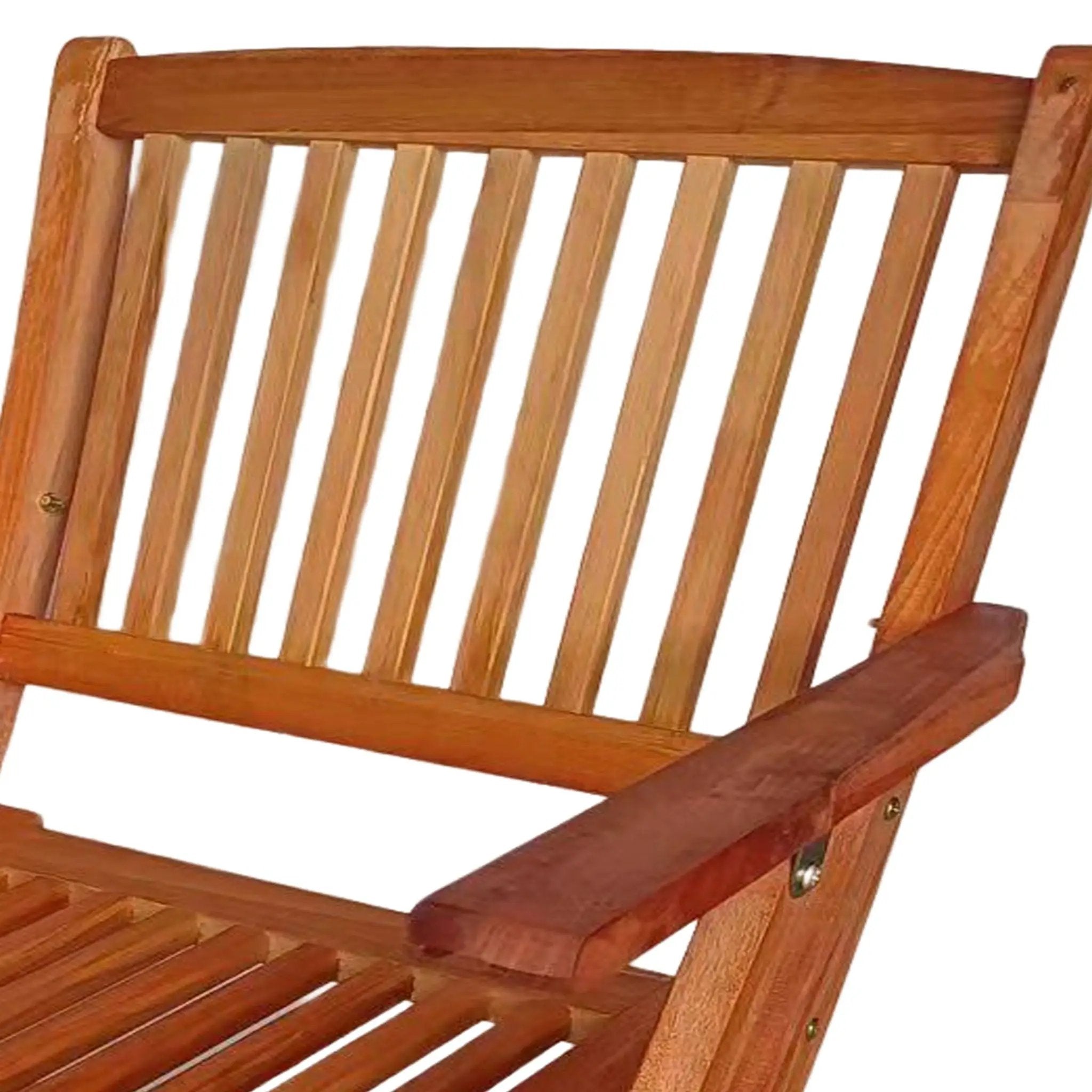 Foldable Patio Dining Set With 4 Folding Chairs For Indoor And Outdoor Use - Teak by HouseOfZazla