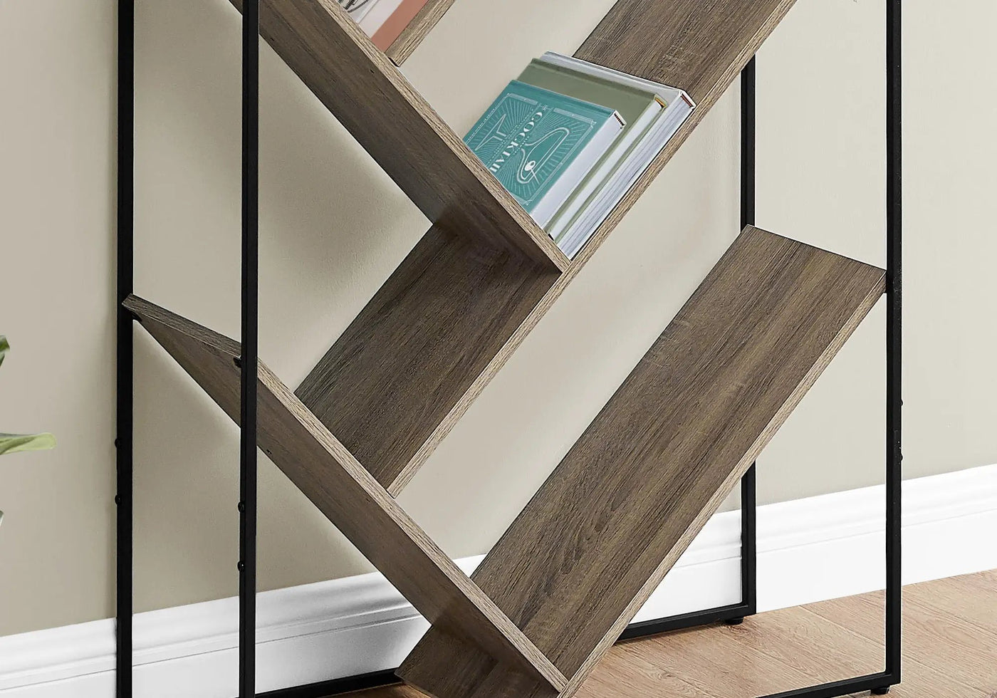 3-Tier Contemporary Bookshelf with Reclaimed Wood Finish by HouseOfZazla
