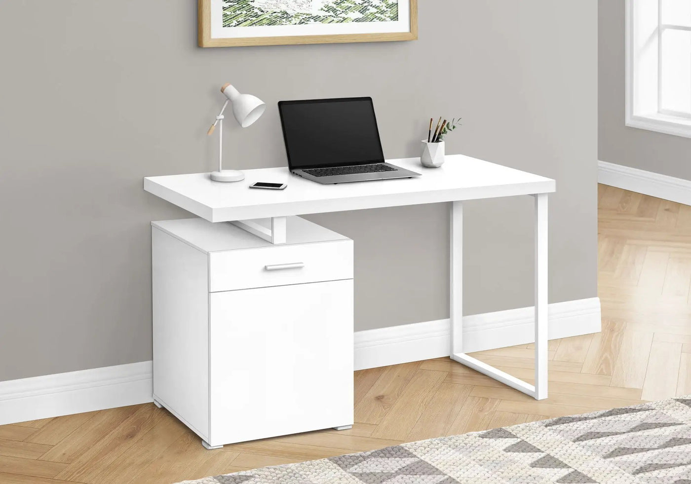 Computer Desk with Storage Drawers for Home Office by HouseOfZazla