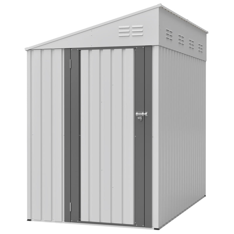 White 4' x 7' Lean-To Storage Shed by HouseOfZazla
