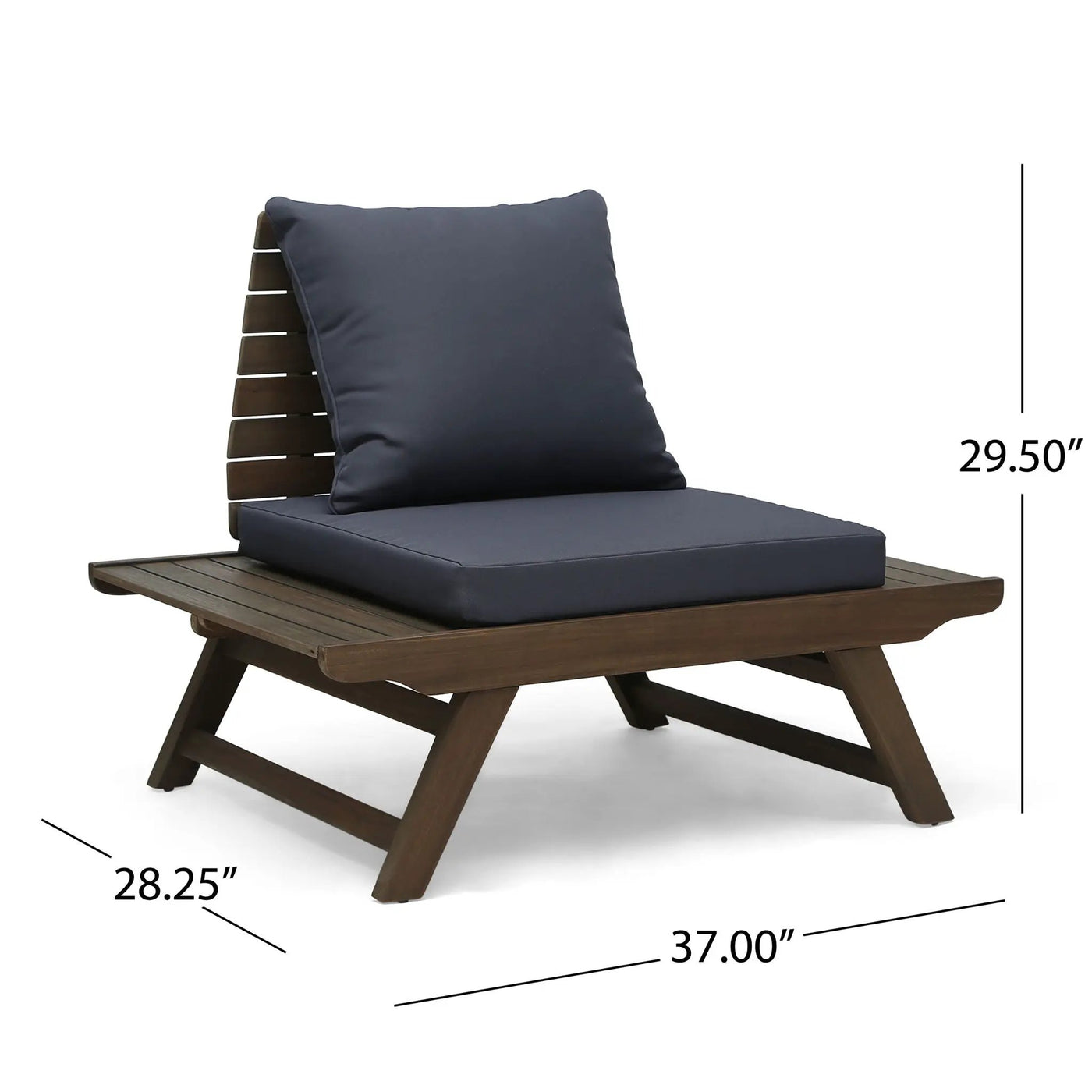 Sedona Outdoor Club Chair With Slatted Design by HouseOfZazla