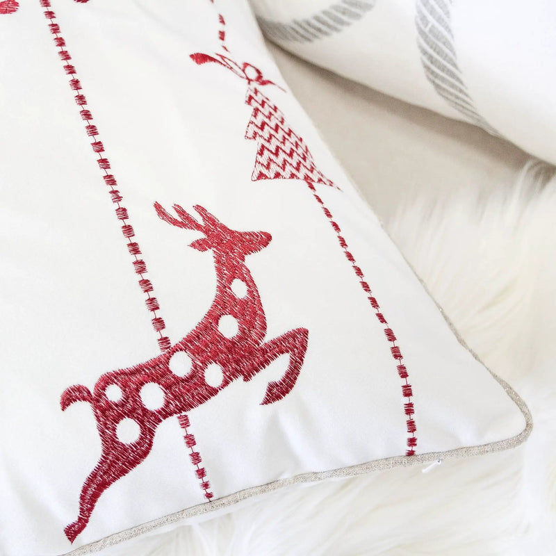 White Christmas Throw Pillow 20x20 by HouseOfZazla
