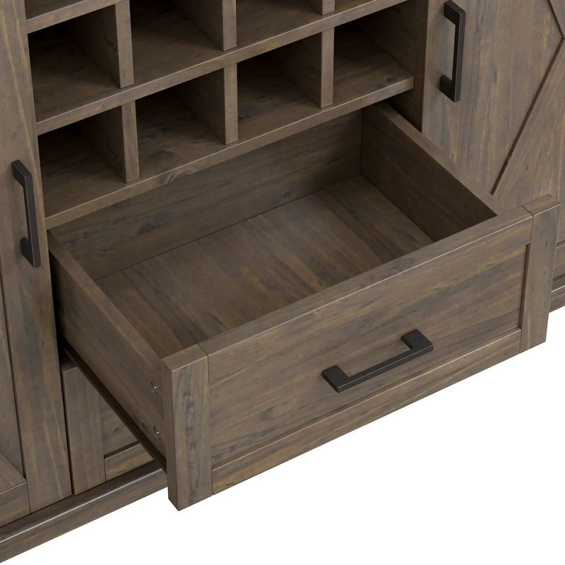 Ela - Sideboard With Wine Storage - Smoky Brown by HouseOfZazla