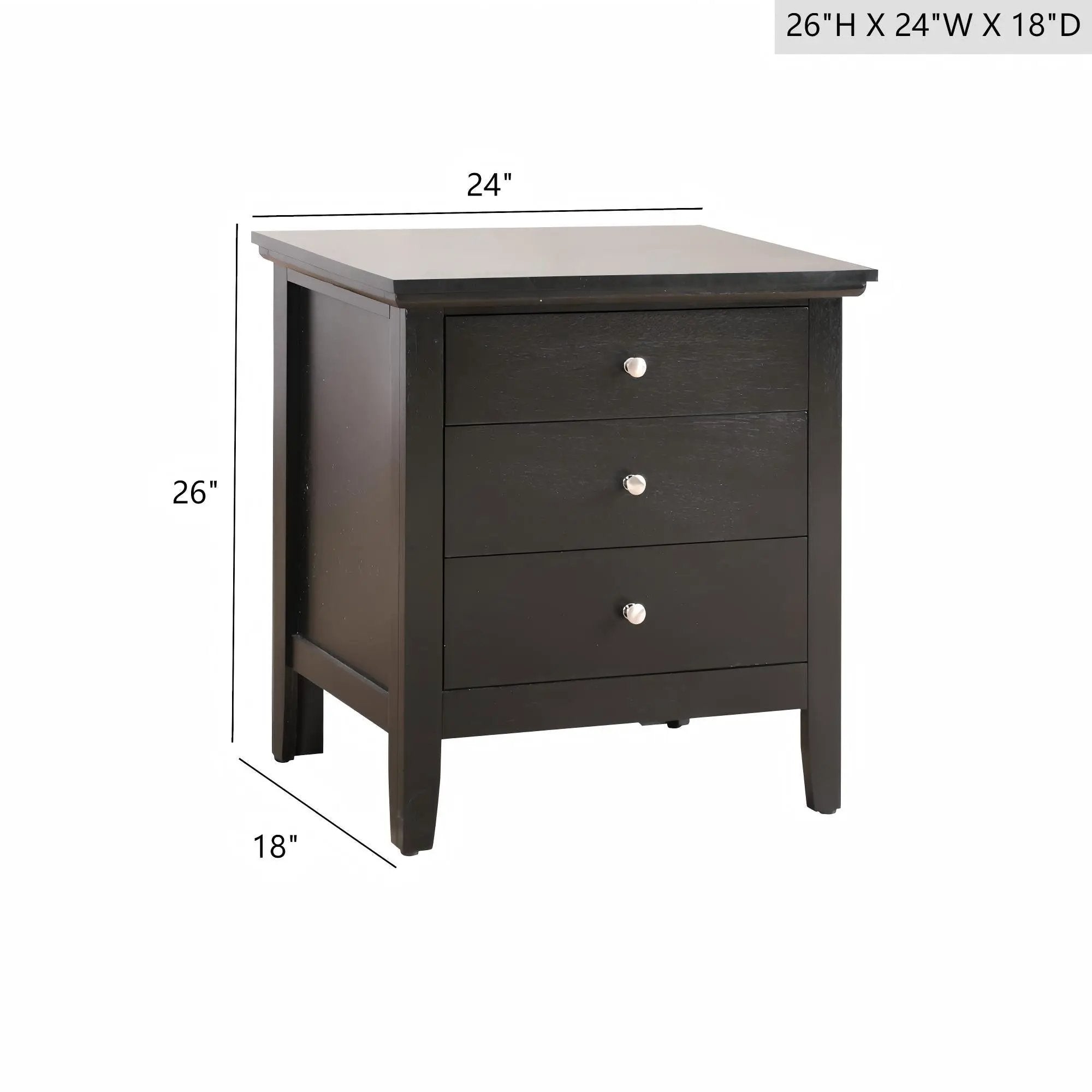 3 Drawer Nightstand & Dove Tailed Drawers by Unique Piece Furniture