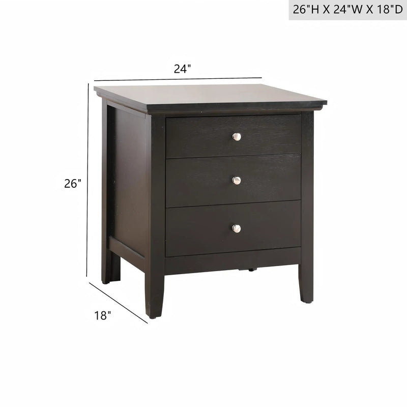 3 Drawer Nightstand & Dove Tailed Drawers by Unique Piece Furniture