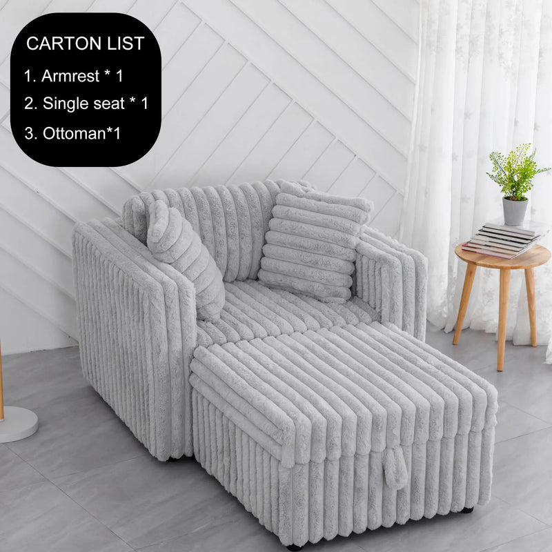44.9" Soft Modular Sofa Single by HouseOfZazla