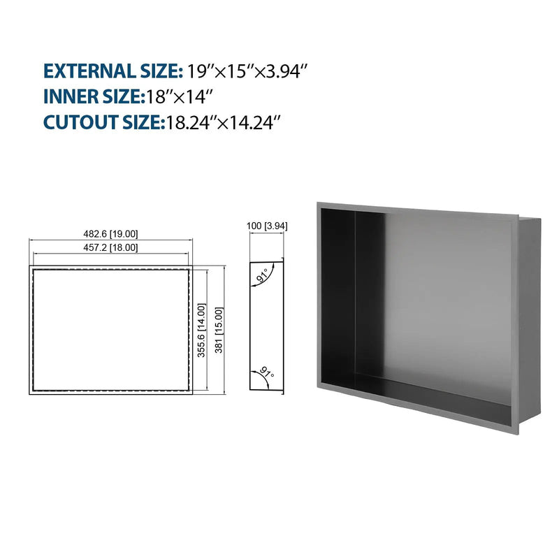 Stainless Steel Shower Niche With Seamless Design For Bathroom Storage by HouseOfZazla
