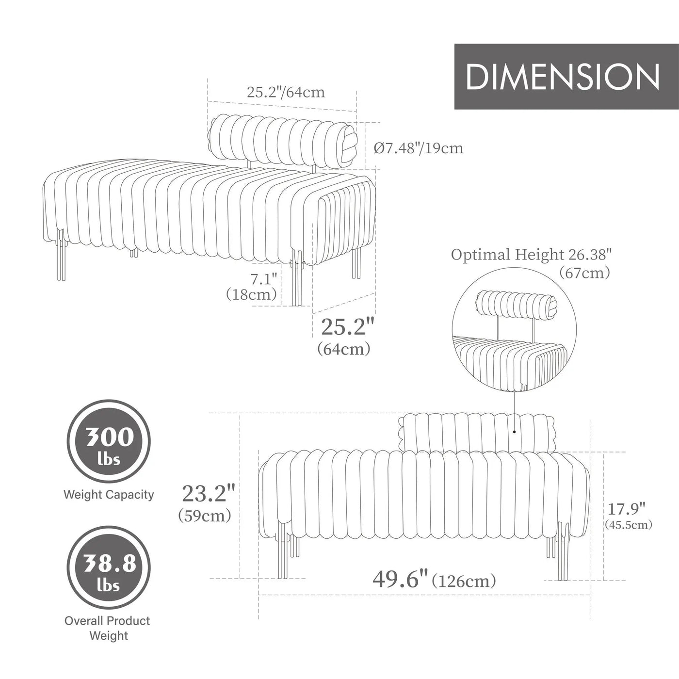 Mini Loveseat With Adjustable Backrest by HouseOfZazla