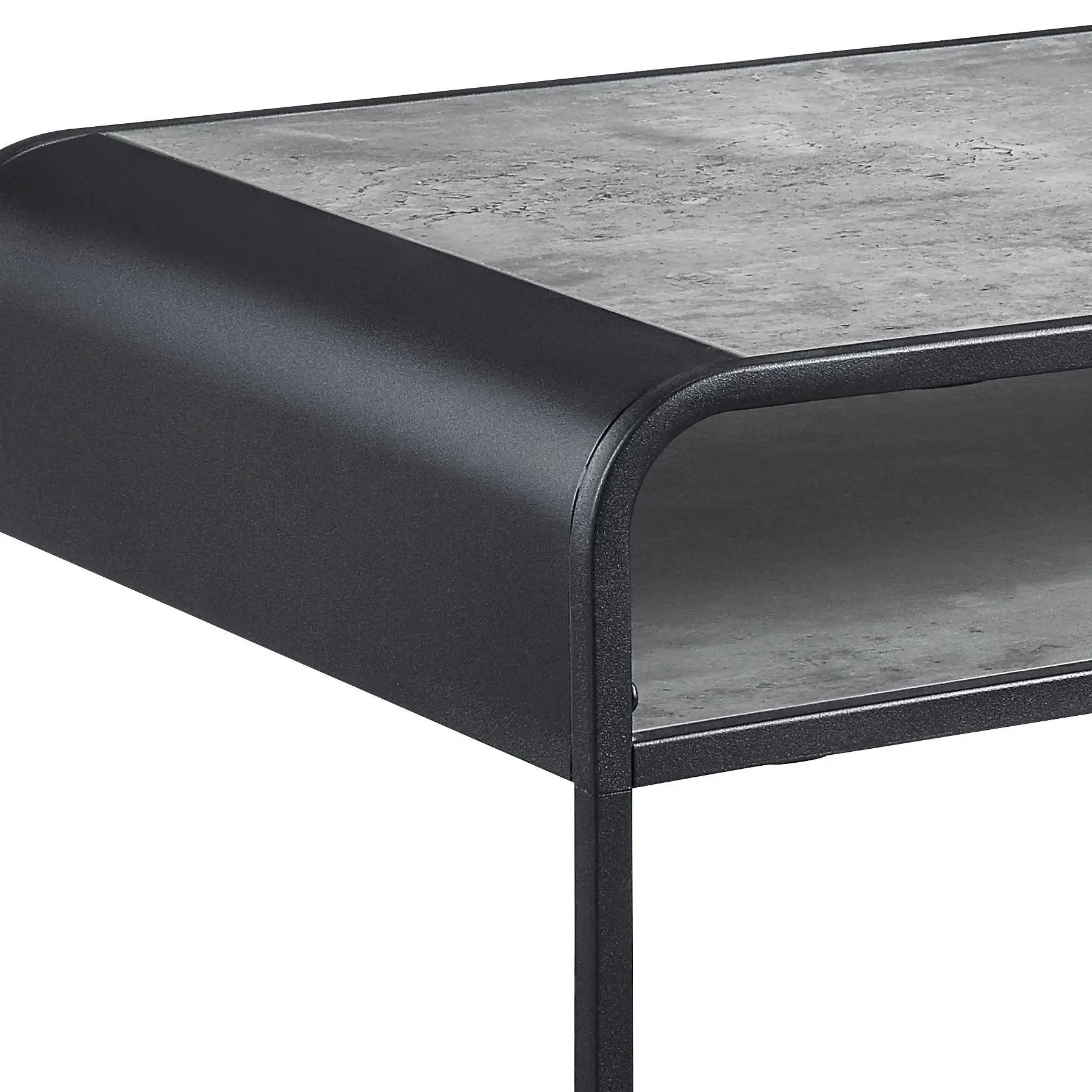 Raziela Concrete Coffee Table - Black / Gray by HouseOfZazla