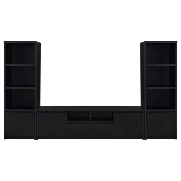 Winfield 3-piece Entertainment Center 78-inch TV Stand Black