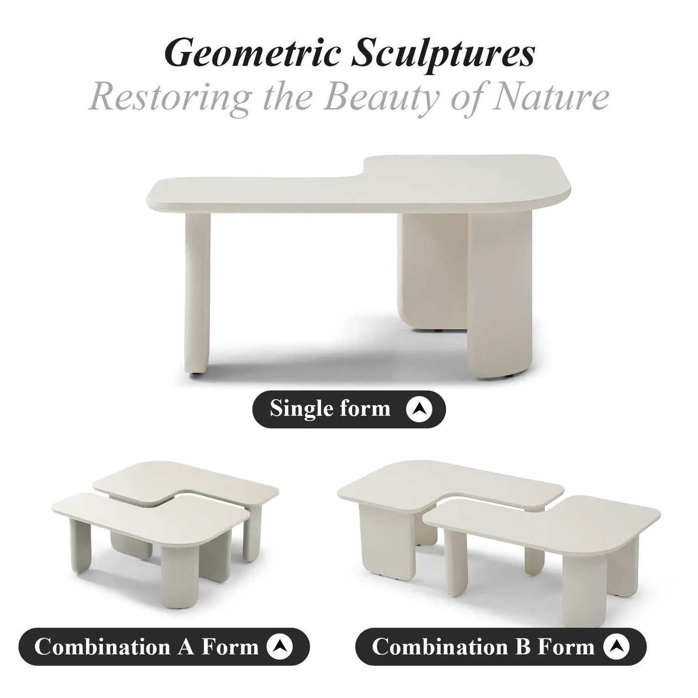 L-Shape Coffee Table For Living Room by HouseOfZazla