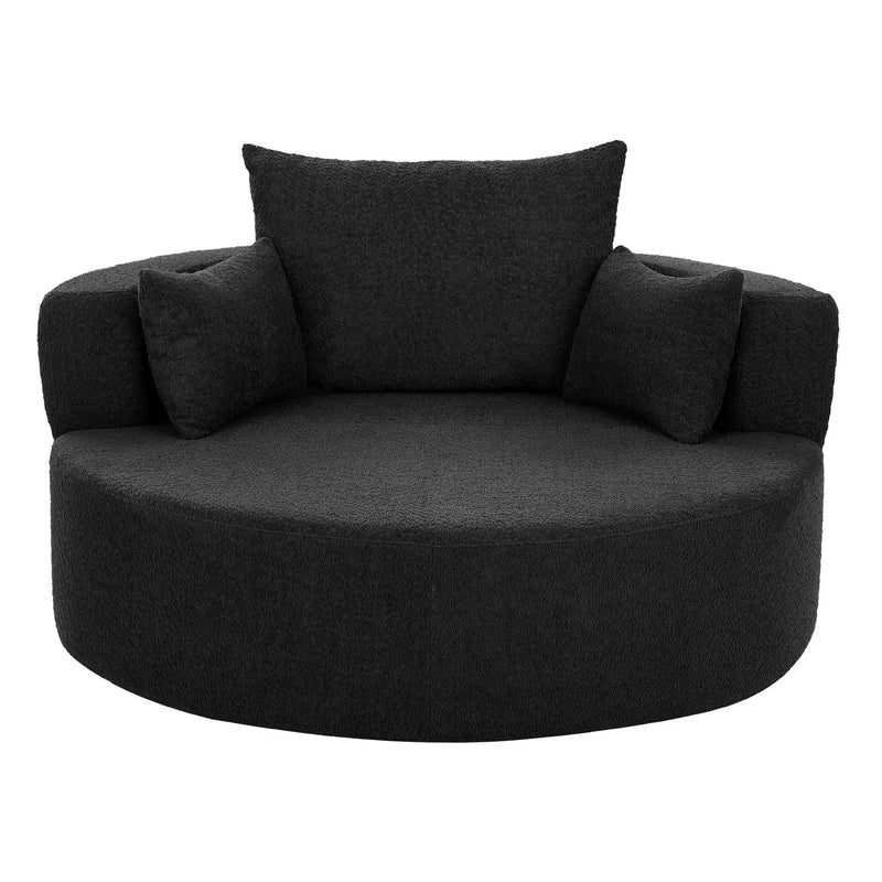 360° Swivel Chair Accent Barrel Chair With Removable Pillows by HouseOfZazla
