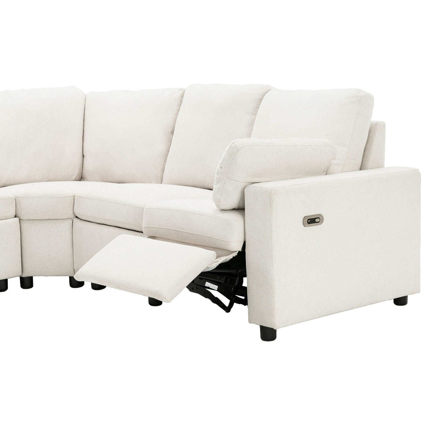Power Recliner Sectional Sofa Home Theater Reclining Sofa With Two USB Ports, Two Storage Drawers For Living Room by HouseOfZazla
