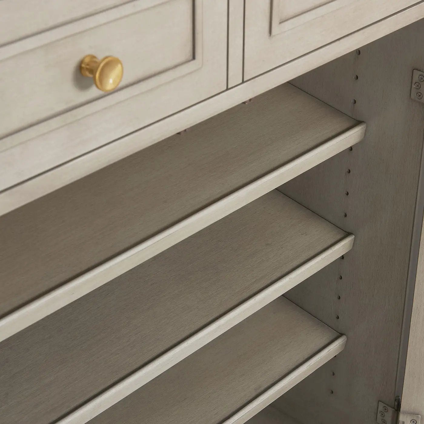 Dauphin - Handpainted Entryway Storage Cabinet - Gray Cashmere by HouseOfZazla