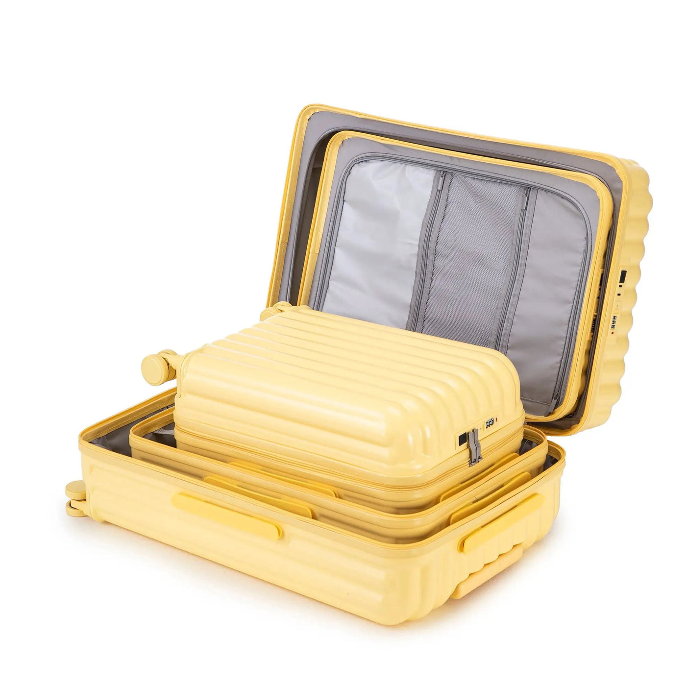 20" / 24" / 28" 3 Pieces / Set Spinner Wheel Luggage, Carry On Suitcase, With Cup Holder & USB Port & Phone Holder by HouseOfZazla