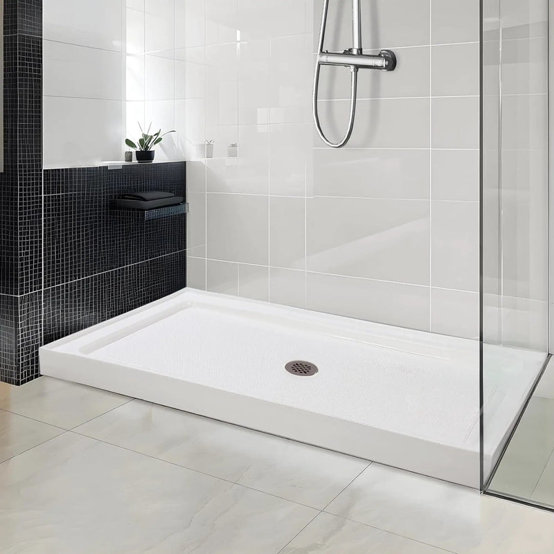 60" x 32" Shower Base, Central Drain Single Threshold by HouseOfZazla