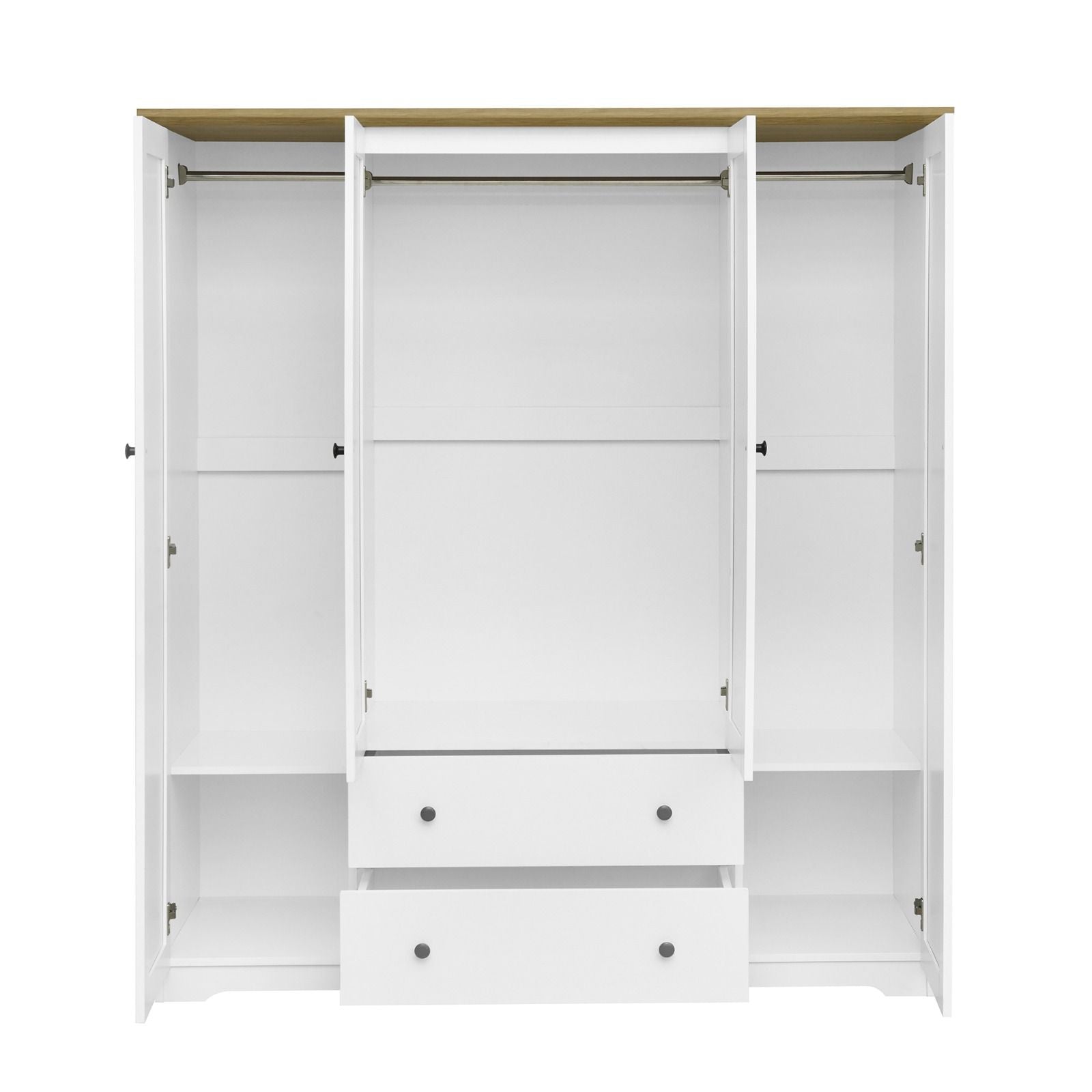 4 Door Wardrobe Armoire With 2 Drawers by HouseOfZazla