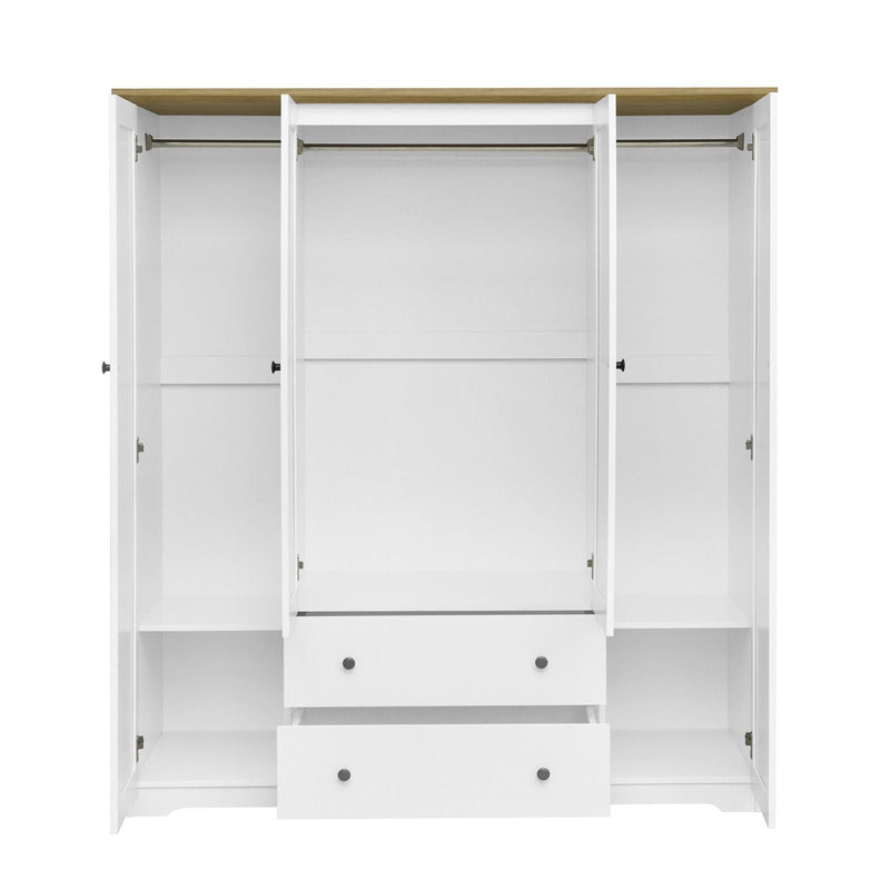 4 Door Wardrobe Armoire With 2 Drawers by HouseOfZazla