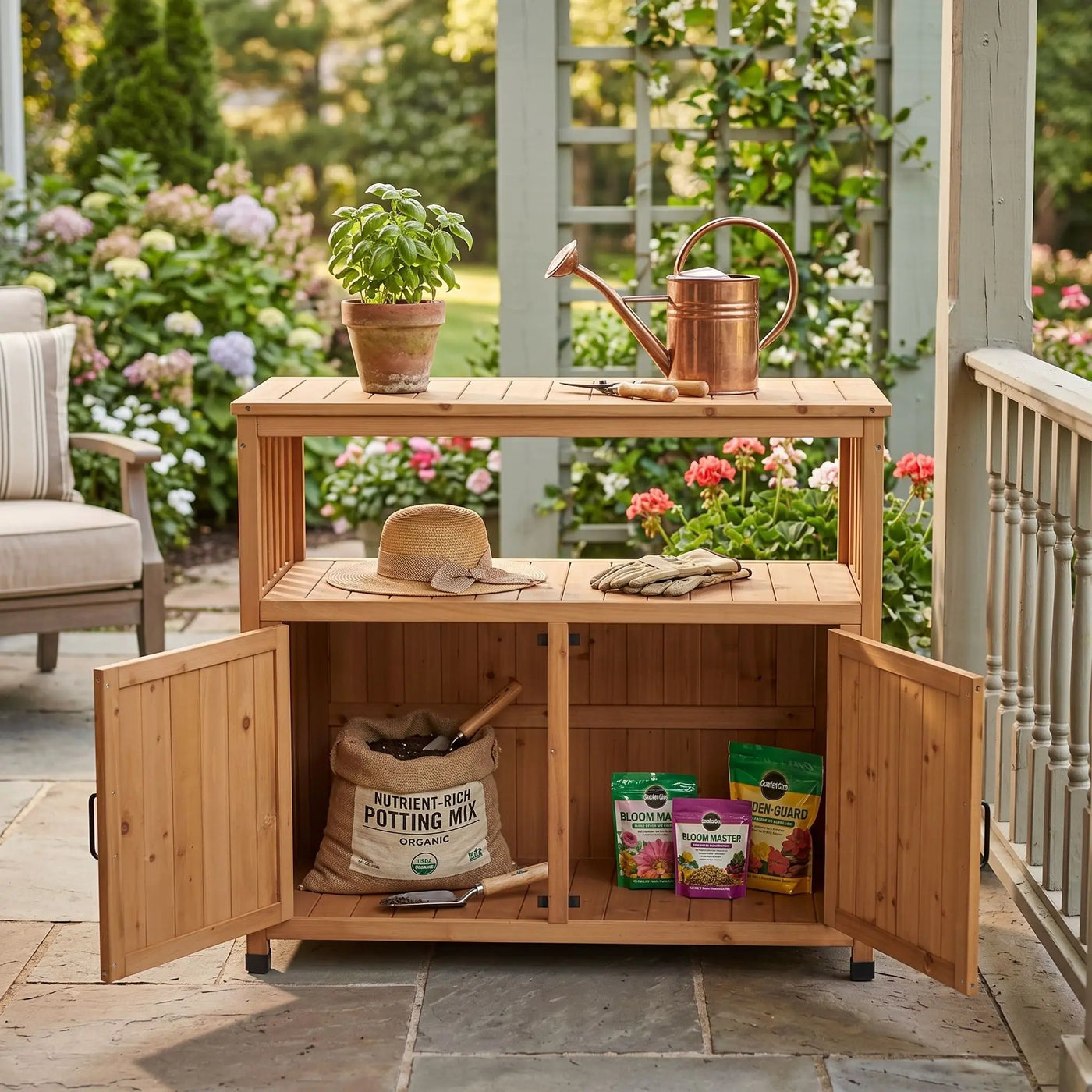 Patio Bar Table Set With Storage by HouseOfZazla