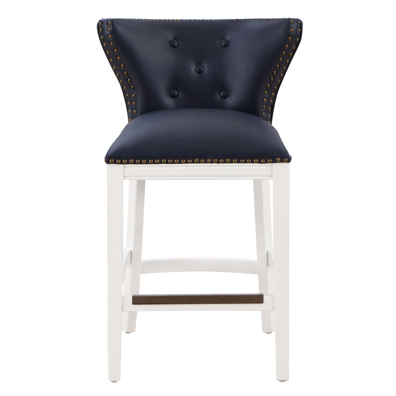Macon - Counter Stool With Accents - Dark Blue by HouseOfZazla