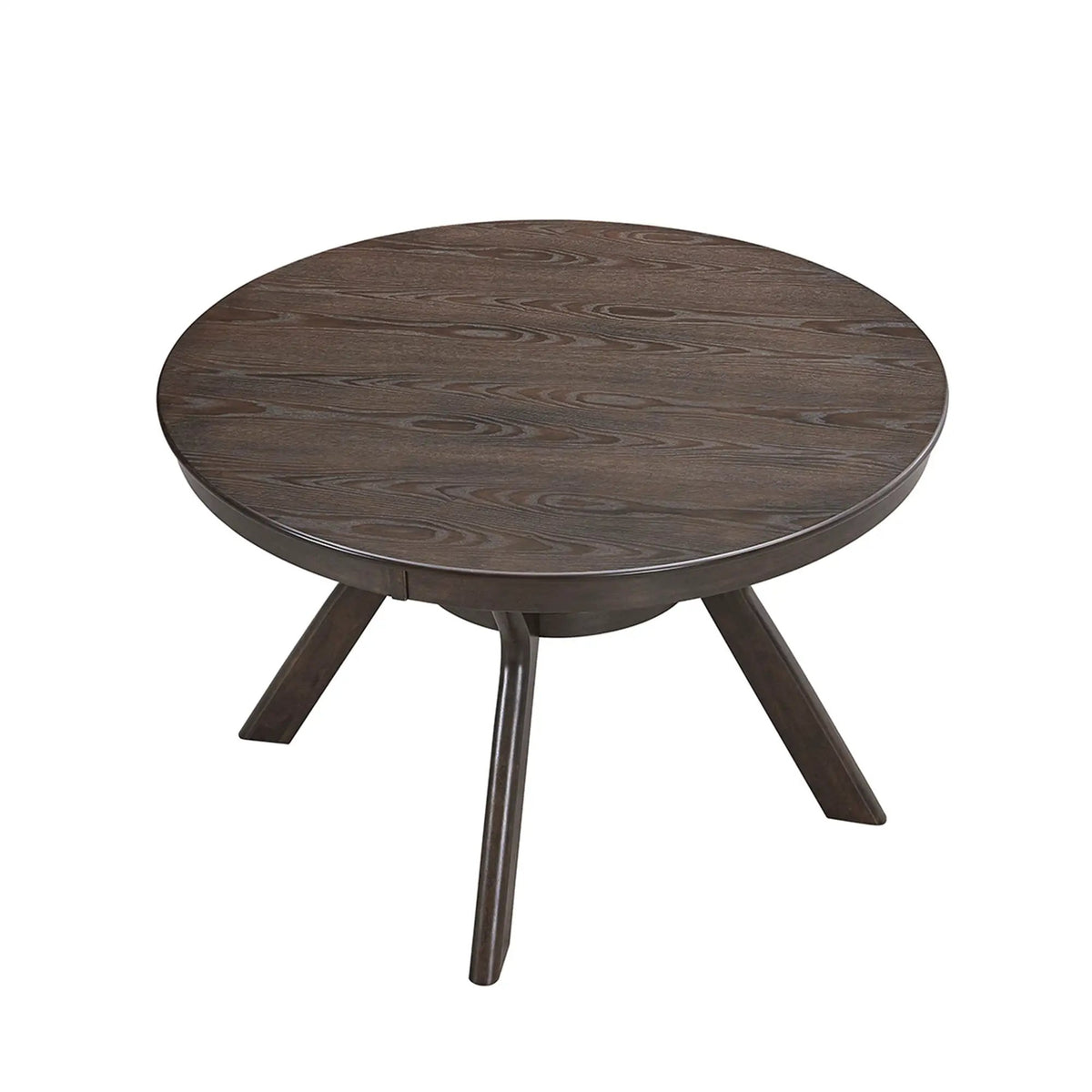Modern Round Rubber Wood Dining Table for 4-6 by HouseOfZazla