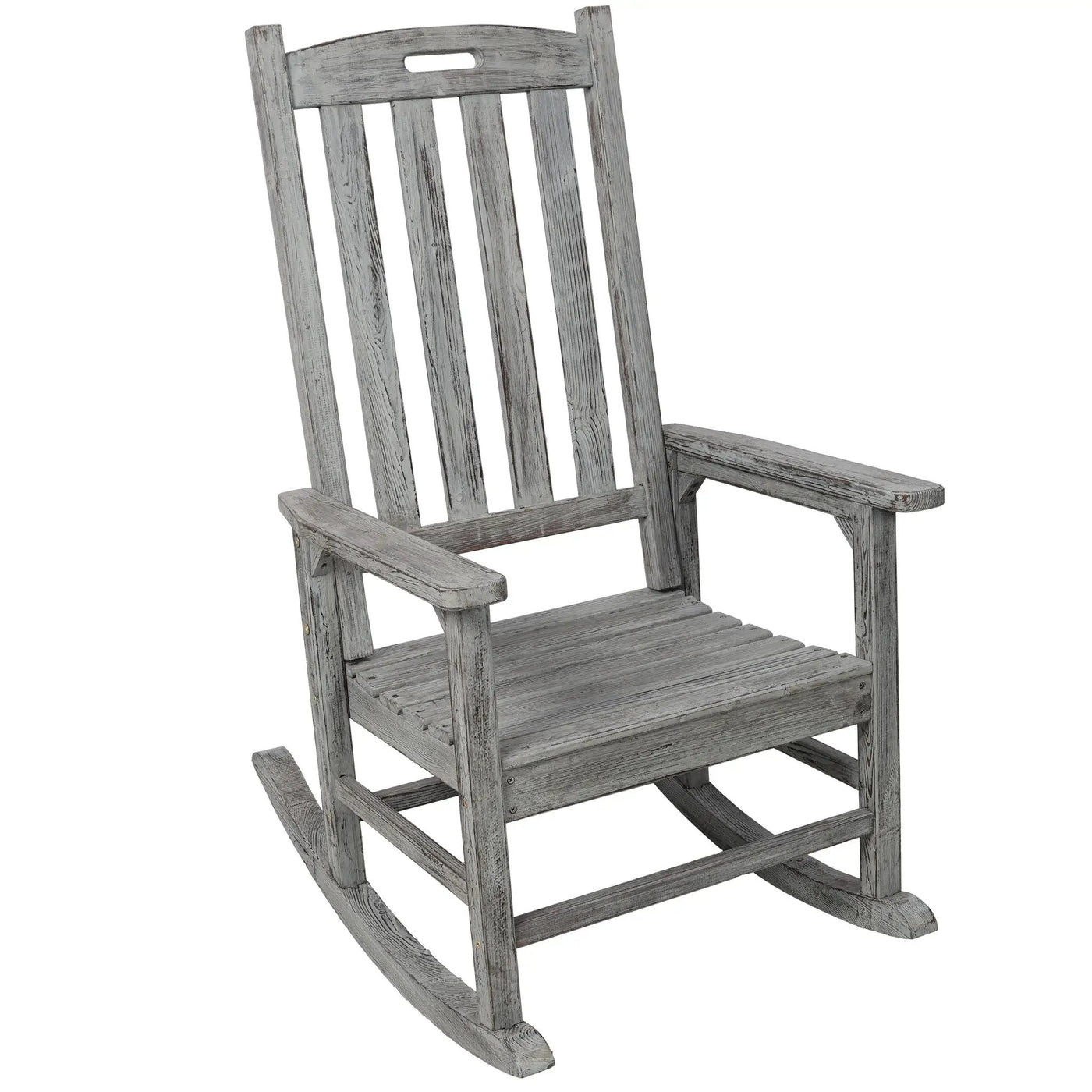 Oversized Porch Rocker Chair With Wide Seat And Tall Backrest by Unique Piece Furniture