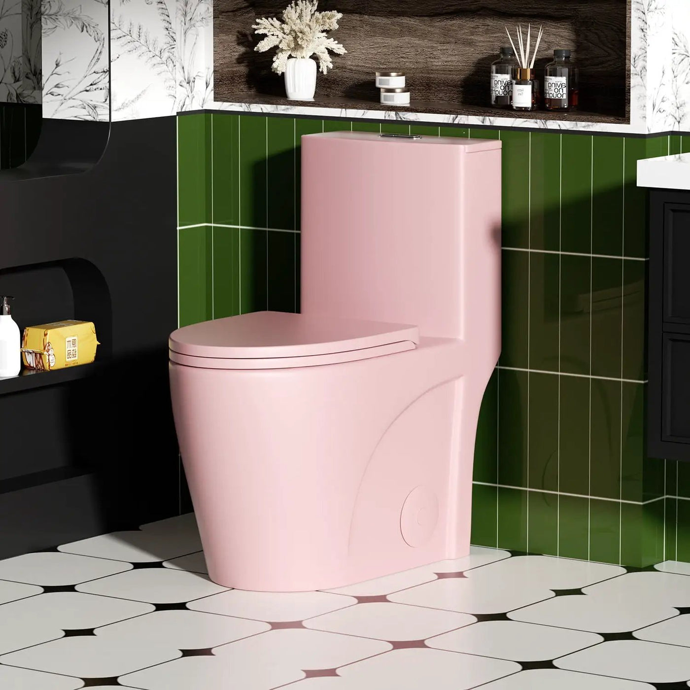 1 Piece Toilet With Tornado Flush, Dual Flush, And ADA Height Comfort Chair by HouseOfZazla