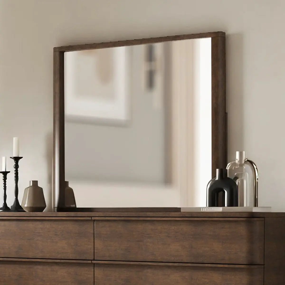 Zoey - Mirror - Brown Oak by Unique Piece Furniture
