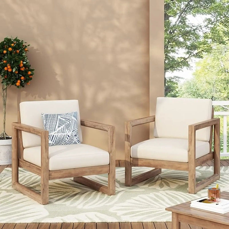 Outdoor Acacia Wood Patio Club Chair by HouseOfZazla