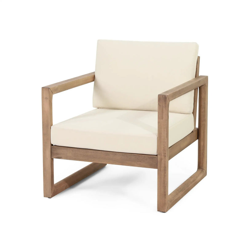 Set of 2 Outdoor Acacia Wood Patio Club Chair by HouseOfZazla