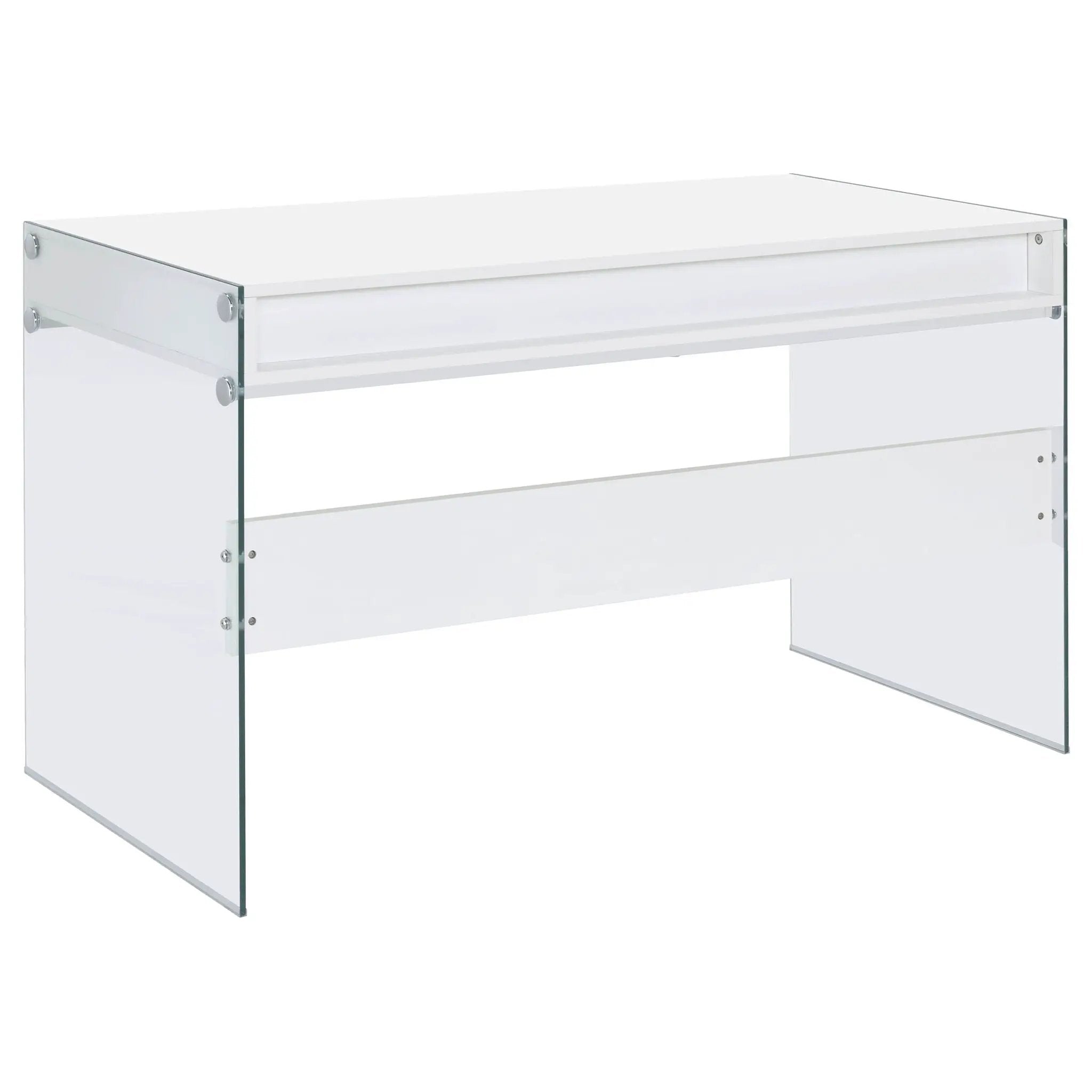 Dobrev 48-inch 2-drawer Writing Desk White High Gloss by Unique Piece Furniture